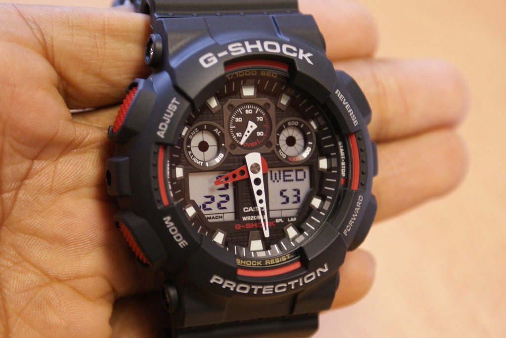 Casio G-Shock GA-100-1A4ER Men's Combi Watch