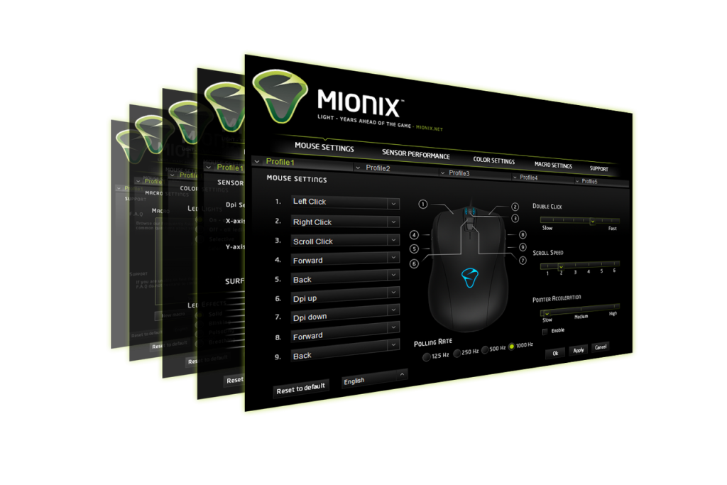 Mionix AVIOR 8200 Mouse Setting