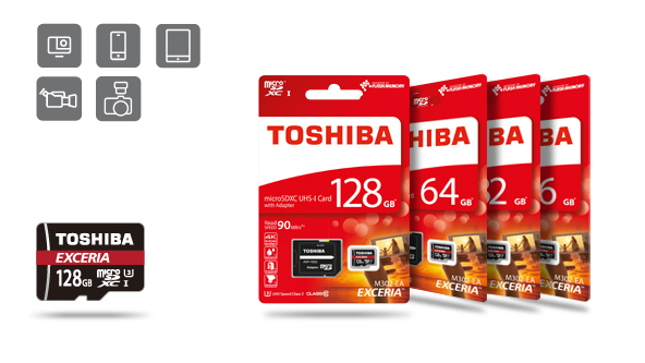 Toshiba Exceria M302 128GB MicroSDXC with SD Adapter