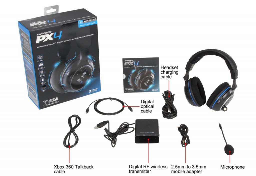 Turtle Beach Ear Force PX4 Wireless Headset Package