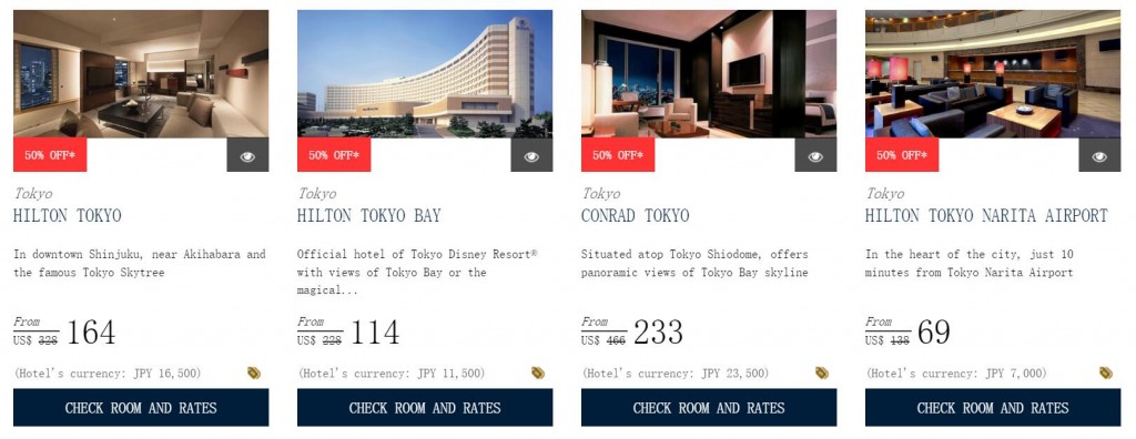 50% OFF HILTON JAPAN & HILTON SOUTH KORA - Flash SALE