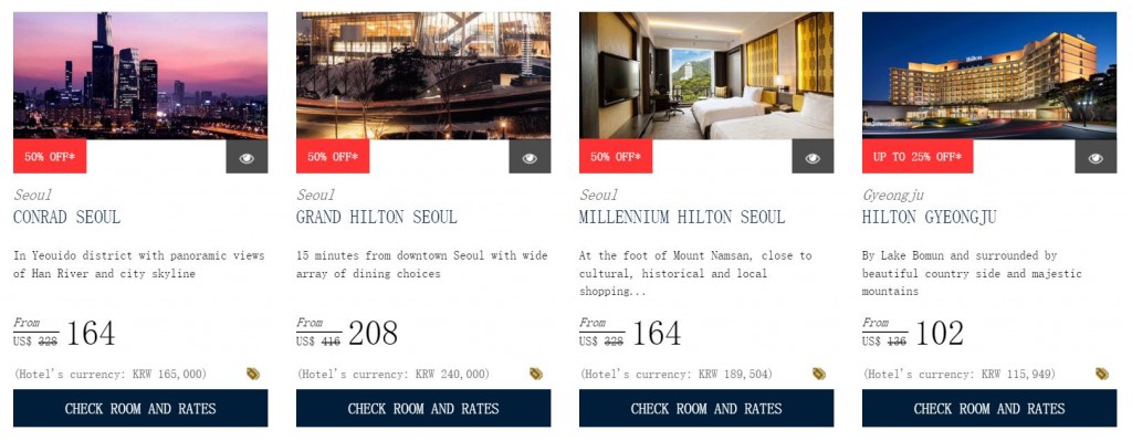 50% OFF HILTON JAPAN & HILTON SOUTH KORA - Flash SALE