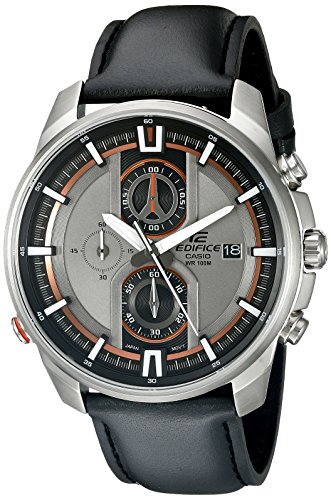 Casio Edifice EFR-533L-8AVCF Active Racing Men’s Black Leather Strap Watch