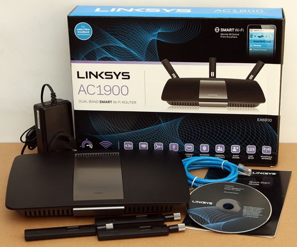 Linksys AC1900 Wireless Dual-Band Router (EA6900) Package