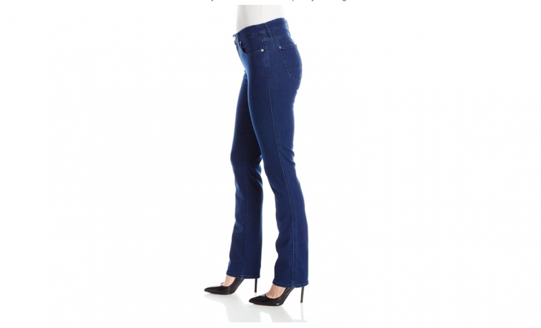 7 For All Mankind Women’s Kimmie Straight-Leg Slim Illusion Luxe Jean in Bright Rinse, Bright Rinse, 27$45.98