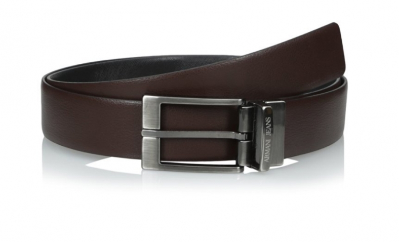 55% off Armani Jeans Men’s D2 Adjustable and Reversible Brushed Leather Saffiano Belt $60.73