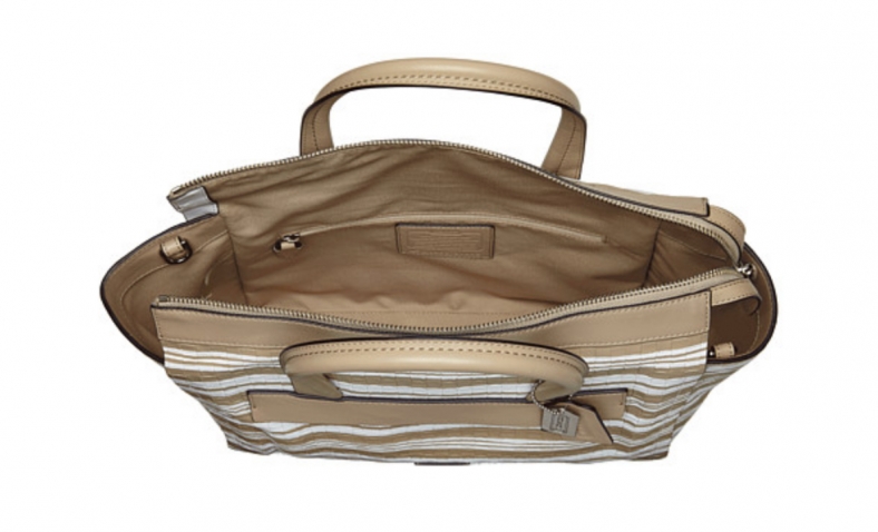 65% OFF!  COACH Bleecker Embossed Woven Leather Riley Carryall $174.99