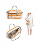 65% OFF!  COACH Bleecker Embossed Woven Leather Riley Carryall $174.99