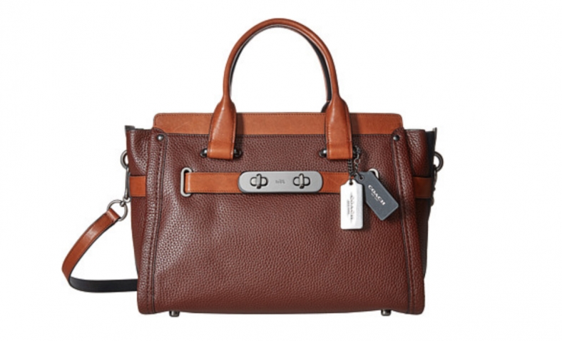 55% OFF! COACH Color Block Coach Swagger Carryall $247.99