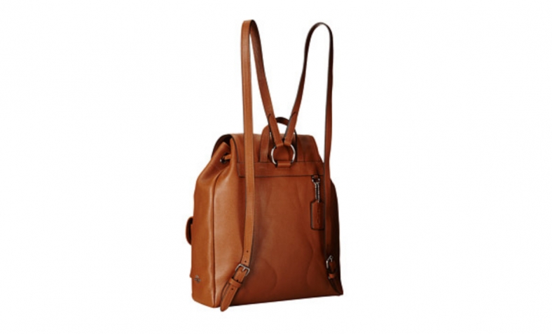 64% OFF! 2016 new！ COACH Refined Pebble Leather Turnlock Tie Rucksack $179.99