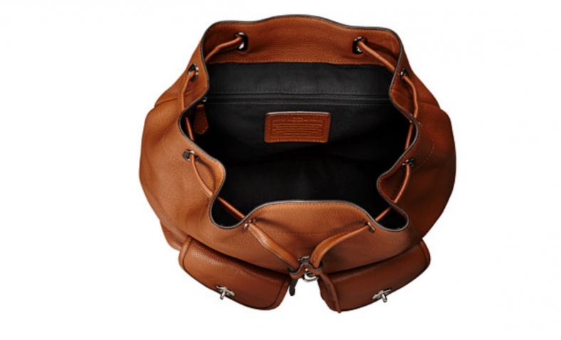 64% OFF! 2016 new！ COACH Refined Pebble Leather Turnlock Tie Rucksack $179.99