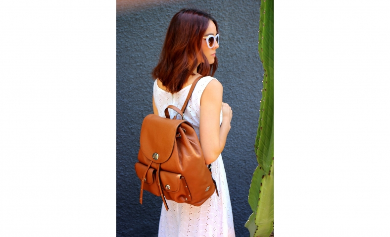 64% OFF! 2016 new！ COACH Refined Pebble Leather Turnlock Tie Rucksack $179.99