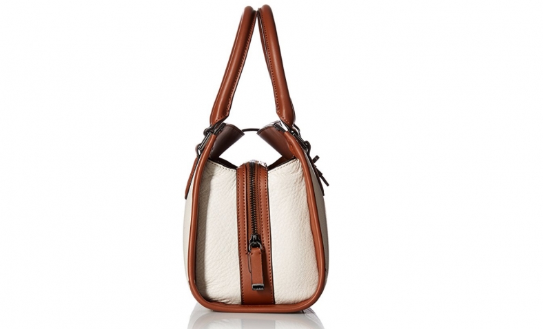 Calvin Klein Laiken Pebble Satchel, White/Luggage $72.55