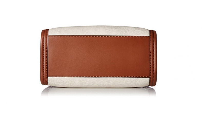 Calvin Klein Laiken Pebble Satchel, White/Luggage $72.55