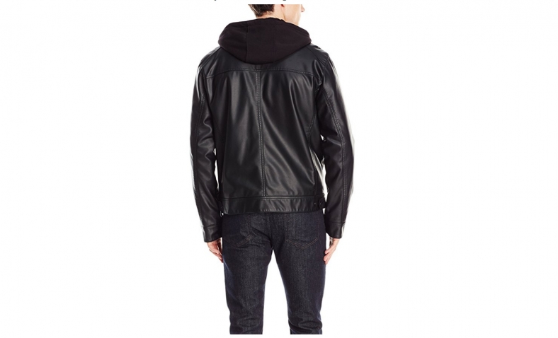 Calvin Klein Men’s Faux Leather Hoody $27.60