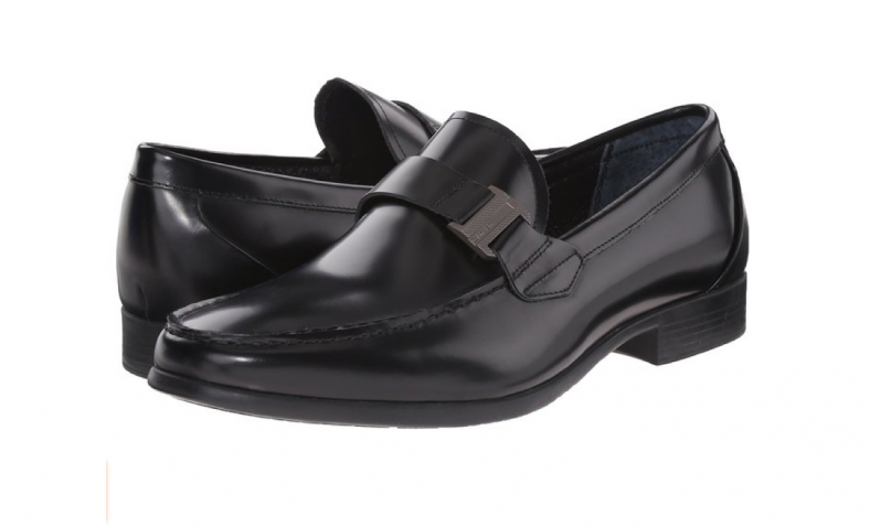 Calvin Klein Men’s Loki Matte Box Leather Slip-On Loafer, Black, 10 M US$44.90