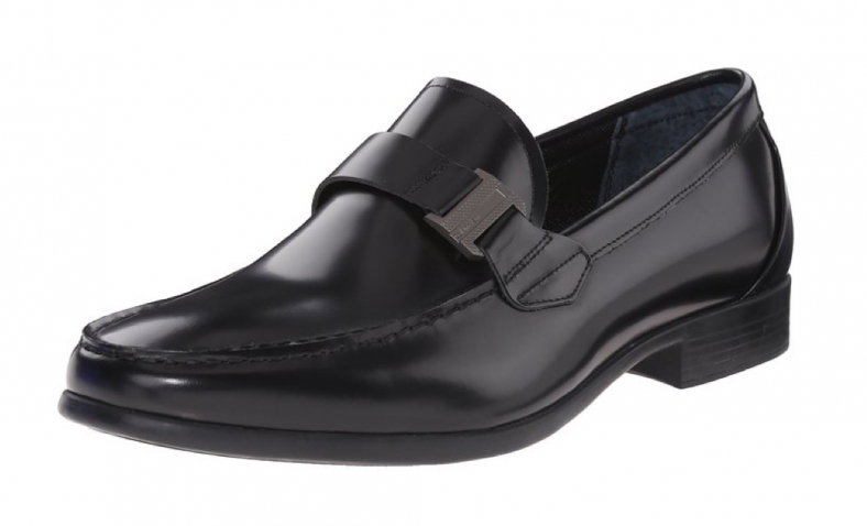 Calvin Klein Men’s Loki Matte Box Leather Slip-On Loafer, Black, 10 M US$44.90