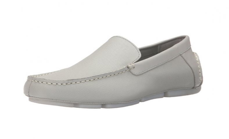 Calvin Klein Men’s Miguel Diamond Perf Slip-On Loafer,Light Grey,9 M US $35.31