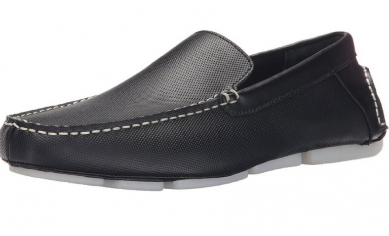 Calvin Klein Men’s Miguel Diamond Perf Slip-On Loafer,Black,7 M US$63.99