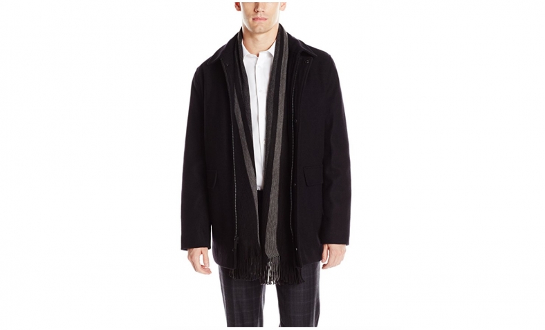 83% off! Calvin Klein Men’s Wool Scarf Coat $51.52