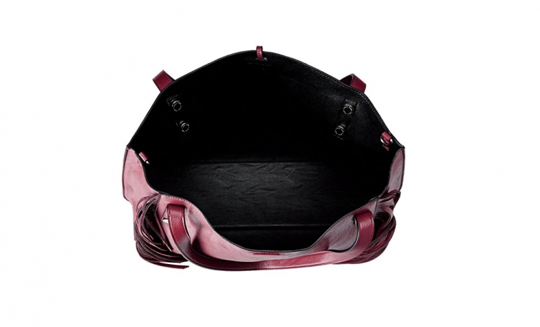 Black Friday  Calvin Klein Novelty Fringe Reversible ValentBlk Tote Bag $59.99