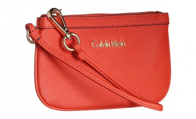 Calvin Klein Saffiano Wristlet Handbag, Salmon, One Size $26.26