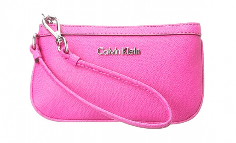 Calvin Klein Saffiano Wristlet Handbag, Salmon, One Size $26.26