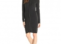 Calvin Klein Women’s Long Sleeve Zip Front Sweater Dress, Charcoal, Small $28.19 
