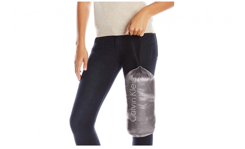 Calvin Klein Women’s Mid-Length Packable Chevron Down Coat $87.36