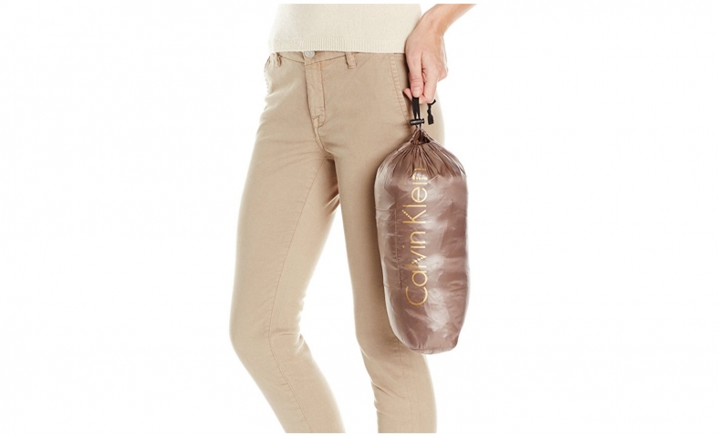 Calvin Klein Women’s Mid-Length Packable Chevron Down Coat $52.29