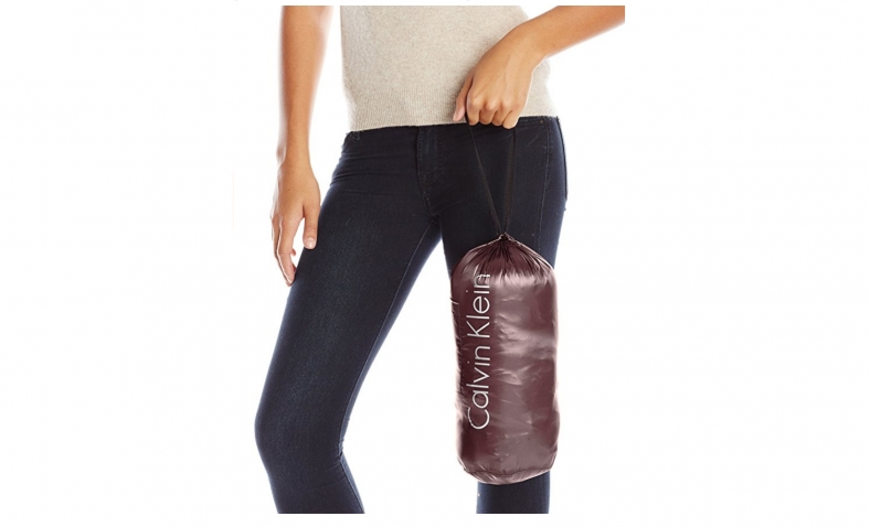 Calvin Klein Women’s Mid-Length Packable Chevron Down Coat $87.36