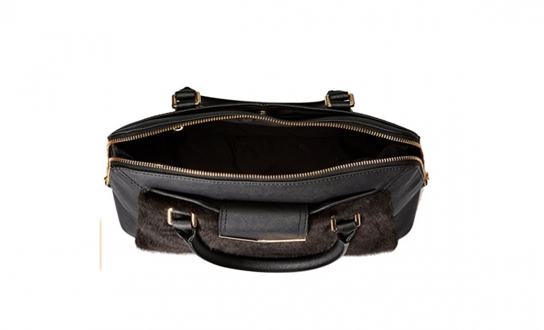 Calvin Klein on My Corner Saffiano Faux Fur Satchel $98.94