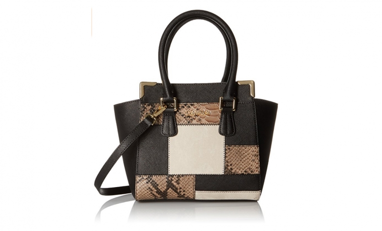 40% off!  Calvin Klein on My Corner Saffiano Patchwork Mini Satchel $68.40