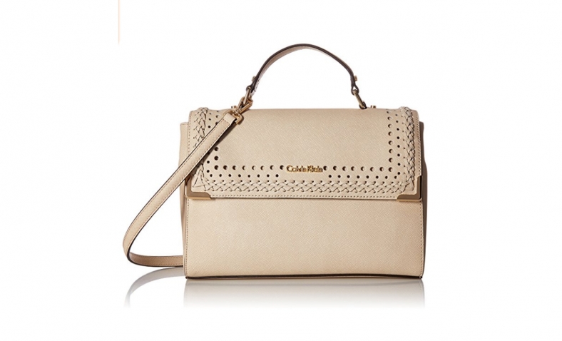 Calvin Klein on My Corner Saffiano Satchel, Wheat Braid $67.76
