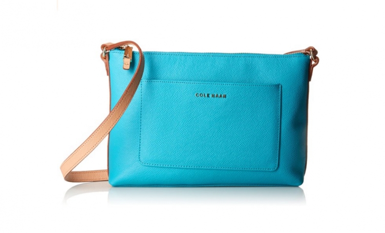 73% off Cole Haan Emilia Crossbody, Sea Blue/Toasted Almond $53.78