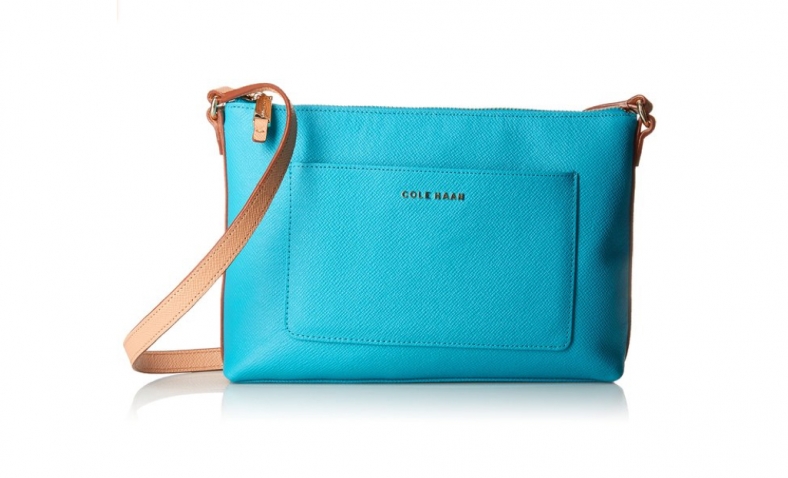 Cole Haan Emilia Cross Body, Sea Blue/Toasted Almond$64.42