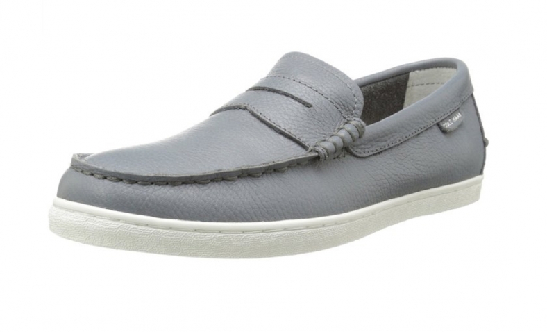 Cole Haan Men’s Pinch Leather Weekender Loafer, Grey Leather/White, 8 M US$65.43