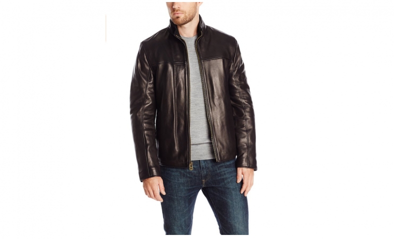 67% off Cole Haan Men’s Smooth Lamb Convertible Collar Jacket $230.72