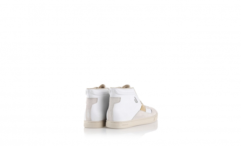 Diesel Men’s Primmstal E-Prime Mid Fashion Sneaker, Silver Birch/White, 9.5 M US $40.19