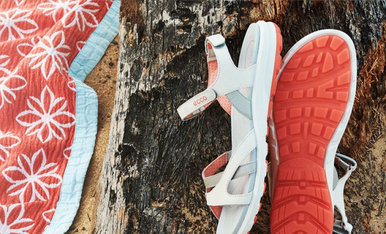 ECCO Cruise Sandals, Shadow White/Silver Grey/Coral, 3.5 UK€58.11