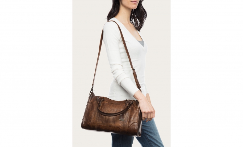 FRYE Artisan Zip Satchel, Black, One Size $166.03