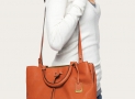 FRYE Fay Drawstring Framed Bag, Orange $175.35