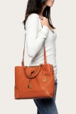 FRYE Fay Drawstring Framed Bag, Orange $175.35