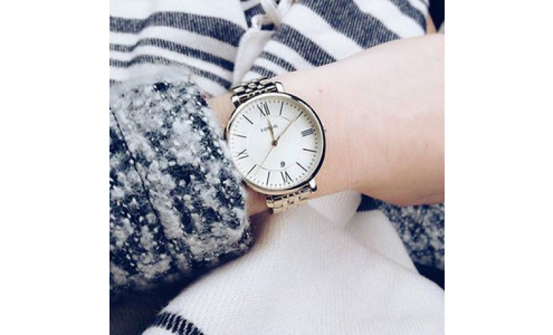 46% off!  Fossil Women’s ES3433 Jacqueline Three-Hand Stainless Steel Watch $61.98