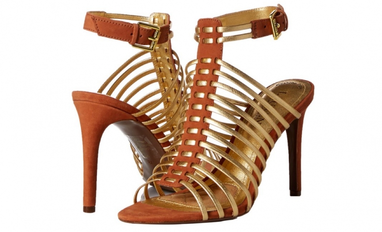 Ralph Lauren Women’s Skyla Heeled Sandal, RL Gold/Polo Tan/Elko Nubuck, 5.5 B US$34.30