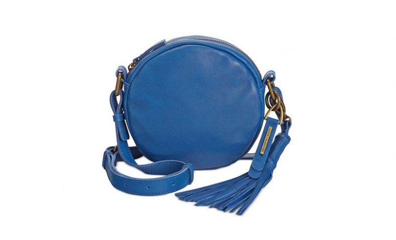 Lucky Brand Jordan Leather Round Cross Body Bag, Surf, One Size $62.21