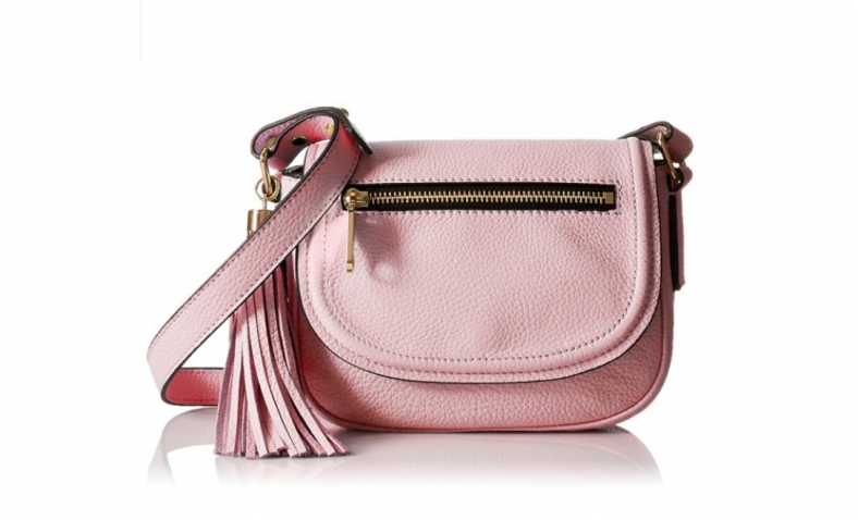 73% off MILLY Astor Small Saddle Cross Body, Blush $78.26