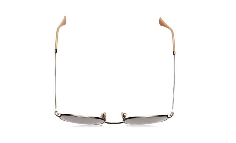 Ray-Ban ROUND METAL – DEMIGLOS BRUSCHED BRONZE Frame LILLAC MIRROR Lenses 50mm Non-Polarized  $84.54