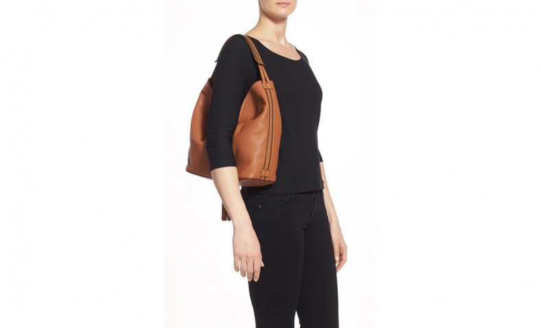 Rebecca Minkoff Clark Hobo Shoulder Bag, Almond, One Size$119.99
