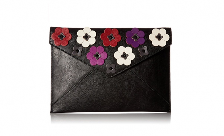 51% off!  Rebecca Minkoff Floral Applique Leo Clutch $61.10